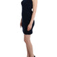 Elegant Knee-Length Blue Cotton Dress