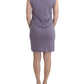 Elegant Purple Knee-Length Cotton Dress