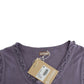 Elegant Purple Knee-Length Cotton Dress