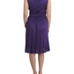 Elegant Purple Knee-Length Jersey Dress