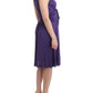 Elegant Purple Knee-Length Jersey Dress