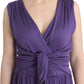 Elegant Purple Knee-Length Jersey Dress