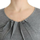 Elegant Gray Cashmere-Blend Jumper