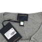 Elegant Gray Cashmere-Blend Jumper