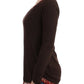 Chic Crewneck Silk-Appliqué Sweater