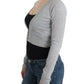 Cropped Virgin Wool Cardigan in Chic Gray