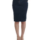 Elegant Blue Pencil Skirt