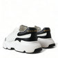 Chic Black & White Daymaster Leather Sneakers