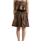 Leopard Print A-Line Cotton Dress