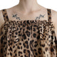 Leopard Print A-Line Cotton Dress