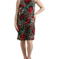 Elegant Leopard Floral A-Line Dress