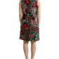 Elegant Leopard Floral A-Line Dress