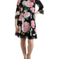 Enchanting Floral A-Line Dress with Sequined Detail