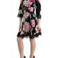 Enchanting Floral A-Line Dress with Sequined Detail