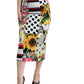 Glamorous High Waist Patchwork Midi Skirt