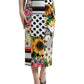 Glamorous High Waist Patchwork Midi Skirt