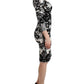 Elegant Printed Jersey Sheath Dress