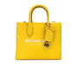 Mirella Small Jasmine Yellow Leather Top Zip Shopper Tote Bag