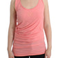 Chic Pink Cotton Blend Tank Top