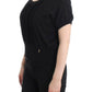 Elegant Short Sleeved Black Jumper