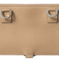 Elegant Beige Leather Wallet with Detachable Strap