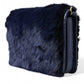 Exquisite Blue Mink Fur Shoulder Bag