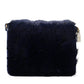 Exquisite Blue Mink Fur Shoulder Bag