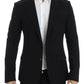 Elegant Slim Fit Black Wool Blazer