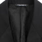 Elegant Black Silk Blend Sicilia Blazer