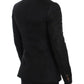 Elegant Black Silk Blend Two-Button Blazer