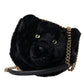 Exquisite Croc-Embossed Panther Shoulder Bag