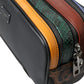Black Exotic Leather Logo Belt Waist Fanny Pack Bag