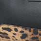 Black Exotic Leather Logo Belt Waist Fanny Pack Bag