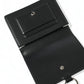 Elegant Black Leather Crystal Card Holder Wallet