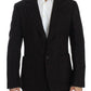 Bordeaux Alpaga Two-Button Blazer Jacket