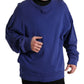 Royal Blue Cotton Crewneck Sweater