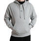 Chic Gray Logo Hooded Cotton Sweater