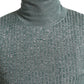 Elegant Green Turtleneck Pullover Sweater