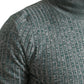 Elegant Green Turtleneck Pullover Sweater