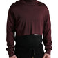 Maroon Turtleneck Viscose Sweater