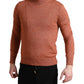 Silk-Cashmere Orange Crew Neck Sweater