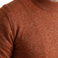 Silk-Cashmere Orange Crew Neck Sweater