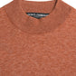 Silk-Cashmere Orange Crew Neck Sweater