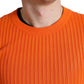 Sleek Sunset Orange Knitted Pullover Sweater