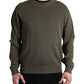 Elegant Green Crew Neck Sweater