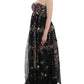 Elegant Strapless Silk Maxi Dress