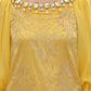 Yellow Lace Crystal Embellished Mini Dress