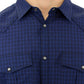 Chic Blue Checkered Casual Cotton Shirt