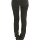 Chic Green Slim Leg Designer Jeans