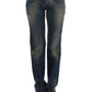 Chic Straight Leg Blue Denim Jeans